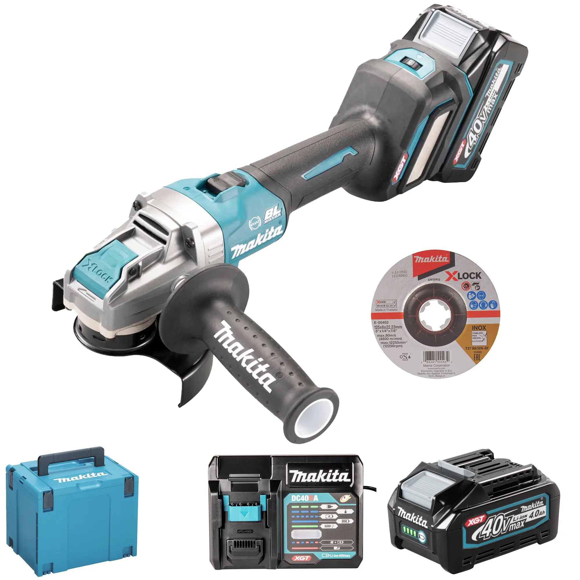 Smerigliatrice angolare Makita GA041GM201 40V 4Ah