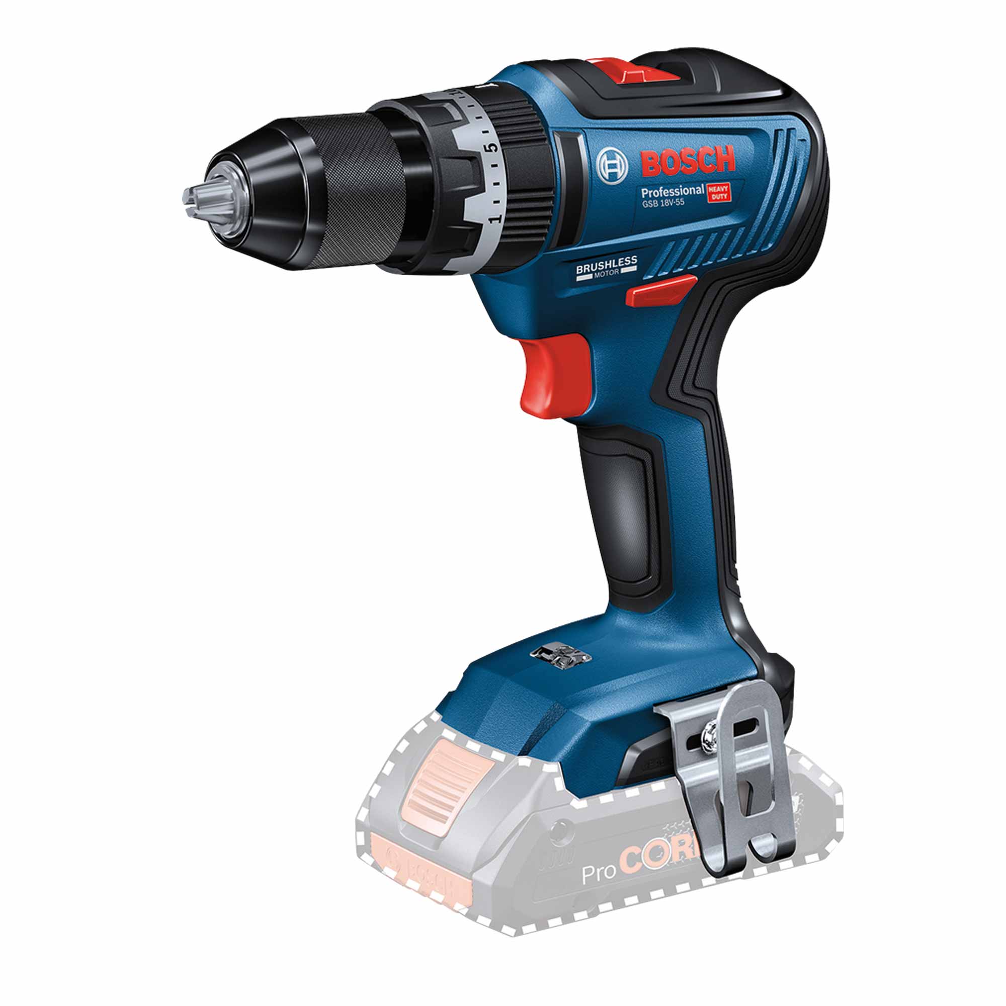 Trapano Avvitatore Bosch GSB 18V-55 4Ah ProCORE