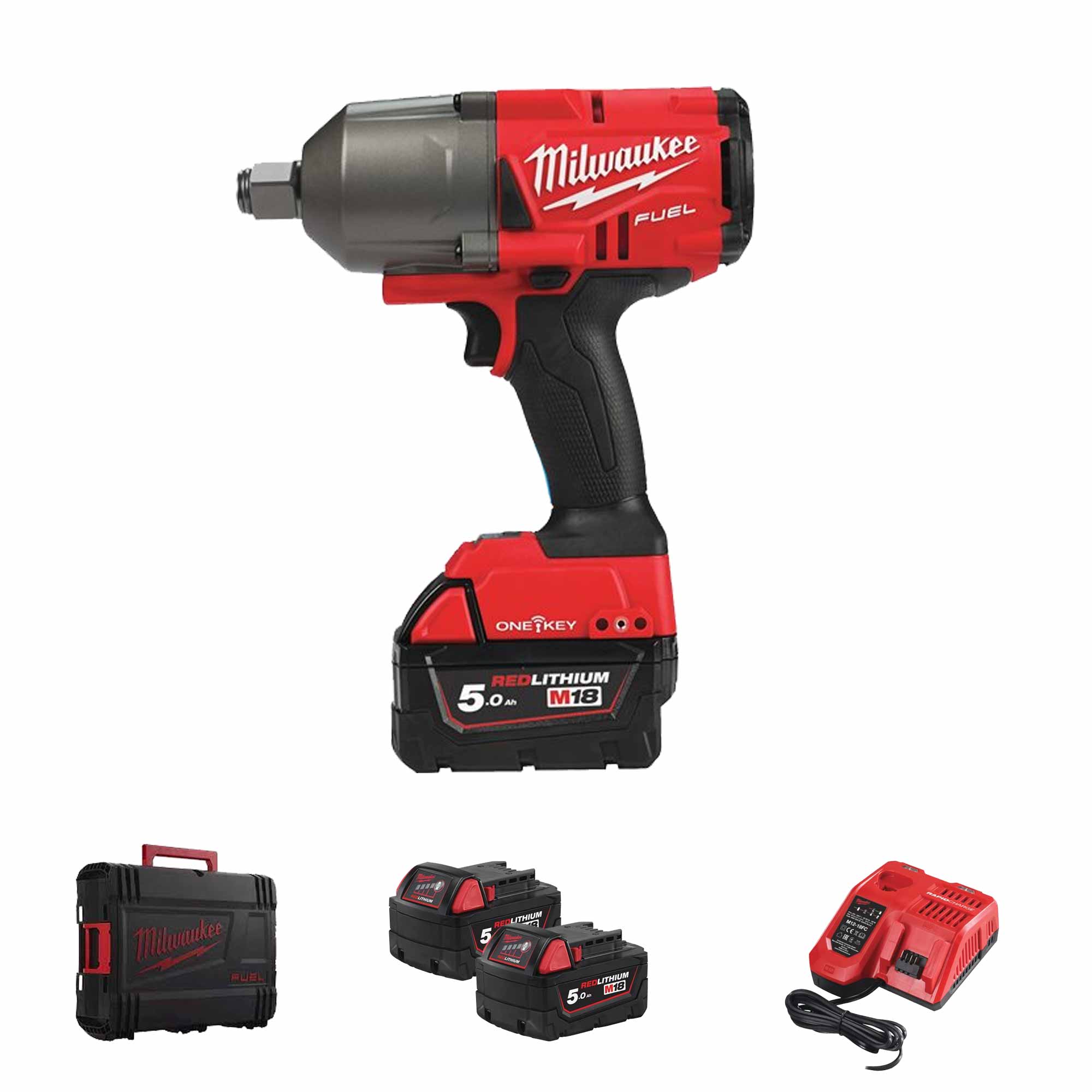 Trapano Avvitatore Milwaukee M18 ONEFHIWF34-502X 18 V 5 Ah